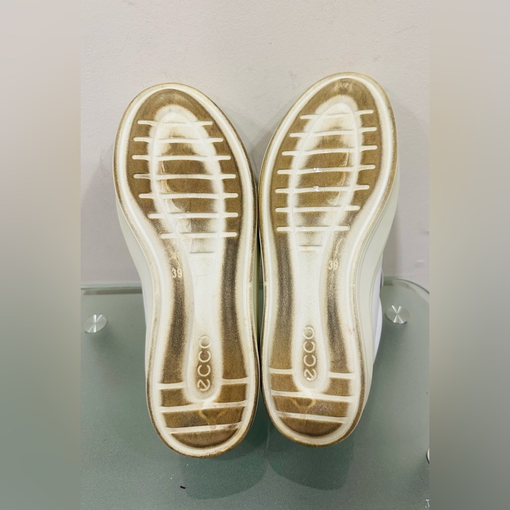 Ecco Women’s White Slip One Sneakers‎ Size 39/ US 8,5 Soft - Picture 10 of 11